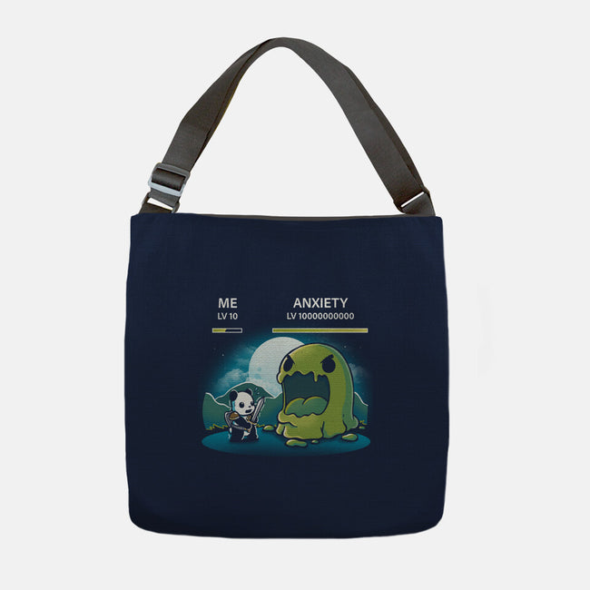Me Vs Anxiety-None-Adjustable Tote-Bag-Vallina84
