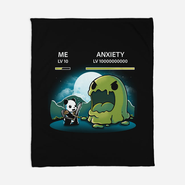 Me Vs Anxiety-None-Fleece-Blanket-Vallina84