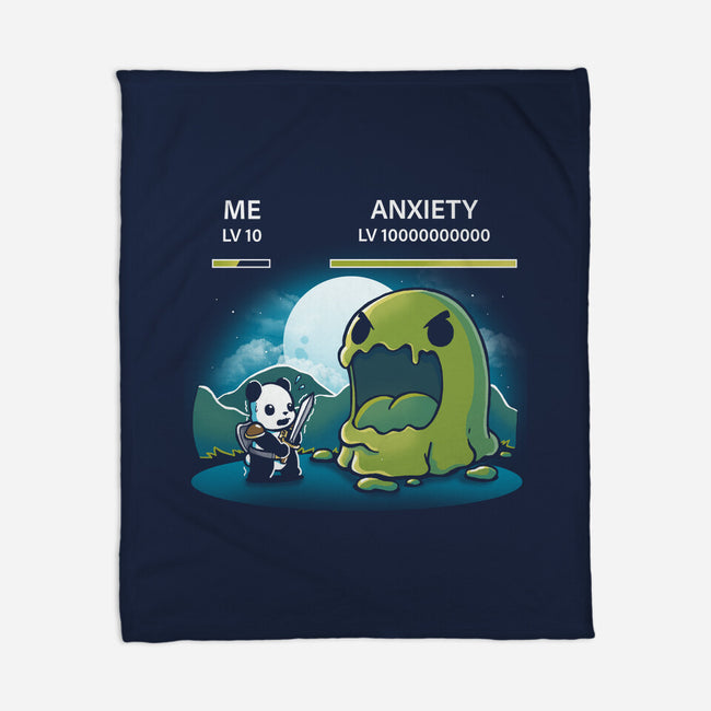 Me Vs Anxiety-None-Fleece-Blanket-Vallina84