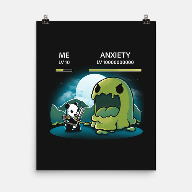 Me Vs Anxiety-None-Matte-Poster-Vallina84