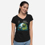Me Vs Anxiety-Womens-V-Neck-Tee-Vallina84