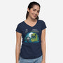 Me Vs Anxiety-Womens-V-Neck-Tee-Vallina84