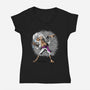 Kaminari Thrower-Womens-V-Neck-Tee-joerawks
