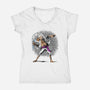 Kaminari Thrower-Womens-V-Neck-Tee-joerawks