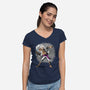 Kaminari Thrower-Womens-V-Neck-Tee-joerawks