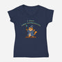 Ignore Responsibilities-Womens-V-Neck-Tee-milasneeze