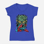 Spider Nemesis-Womens-V-Neck-Tee-nickzzarto
