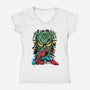 Spider Nemesis-Womens-V-Neck-Tee-nickzzarto