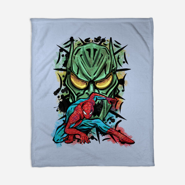 Spider Nemesis-None-Fleece-Blanket-nickzzarto