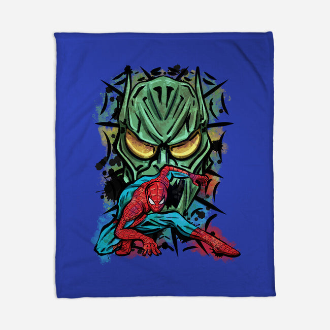 Spider Nemesis-None-Fleece-Blanket-nickzzarto