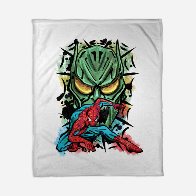 Spider Nemesis-None-Fleece-Blanket-nickzzarto