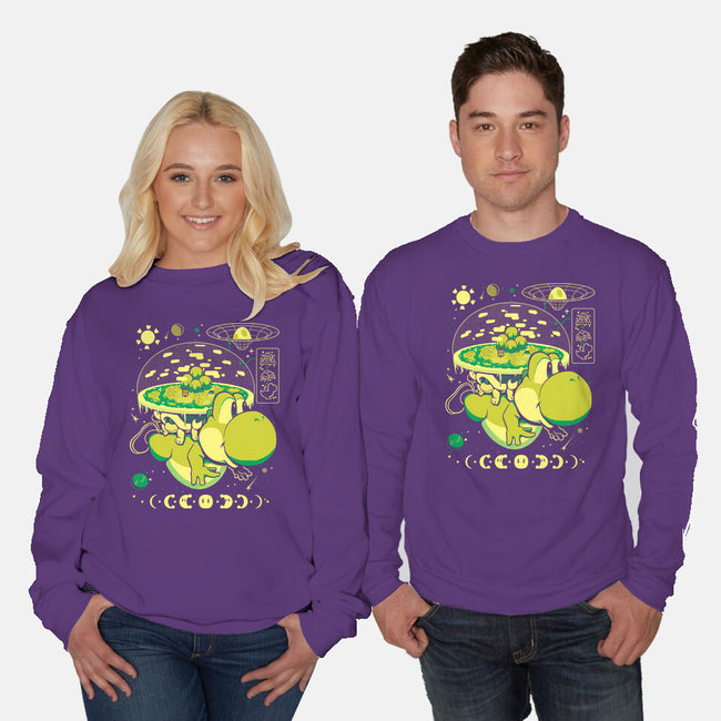 Whole World In His Shell-Unisex-Crew Neck-Sweatshirt-Heyra Vieira