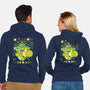 Whole World In His Shell-Unisex-Zip-Up-Sweatshirt-Heyra Vieira