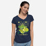 Whole World In His Shell-Womens-V-Neck-Tee-Heyra Vieira