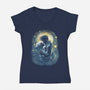 Starry Love-Womens-V-Neck-Tee-zascanauta