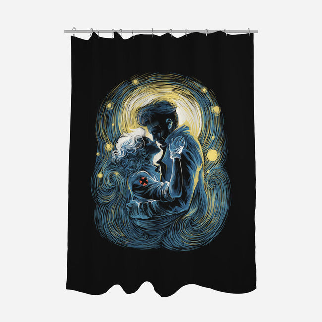 Starry Love-None-Polyester-Shower Curtain-zascanauta