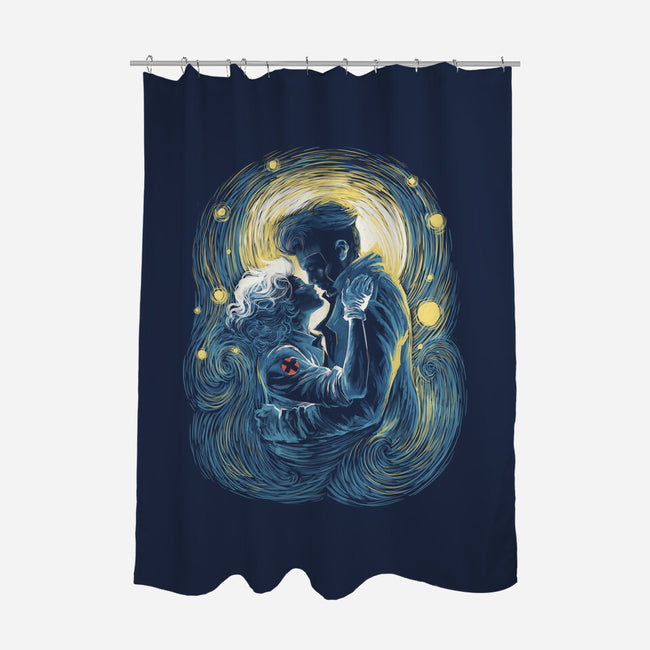 Starry Love-None-Polyester-Shower Curtain-zascanauta