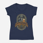 Mythosaur Lager-Womens-V-Neck-Tee-teesgeex