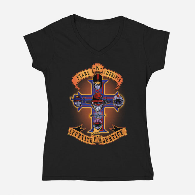 Stars N Sheriffs-Womens-V-Neck-Tee-AndreusD