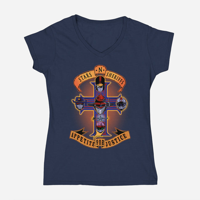 Stars N Sheriffs-Womens-V-Neck-Tee-AndreusD
