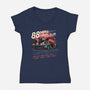 88mph Travel Club-Womens-V-Neck-Tee-glitchygorilla