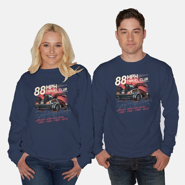 88mph Travel Club-Unisex-Crew Neck-Sweatshirt-glitchygorilla
