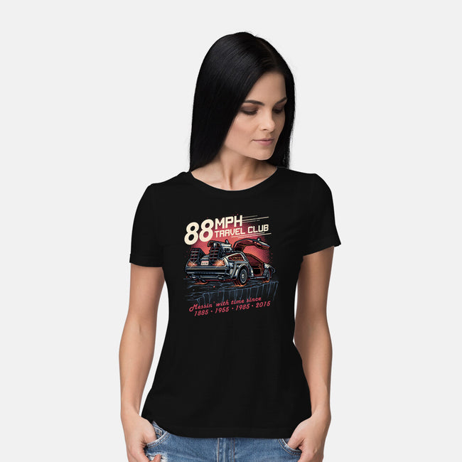 88mph Travel Club-Womens-Basic-Tee-glitchygorilla