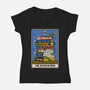 The Bookworm Tarot-Womens-V-Neck-Tee-tobefonseca