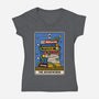 The Bookworm Tarot-Womens-V-Neck-Tee-tobefonseca