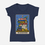 The Bookworm Tarot-Womens-V-Neck-Tee-tobefonseca