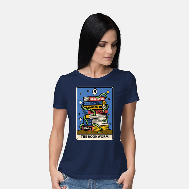 The Bookworm Tarot-Womens-Basic-Tee-tobefonseca
