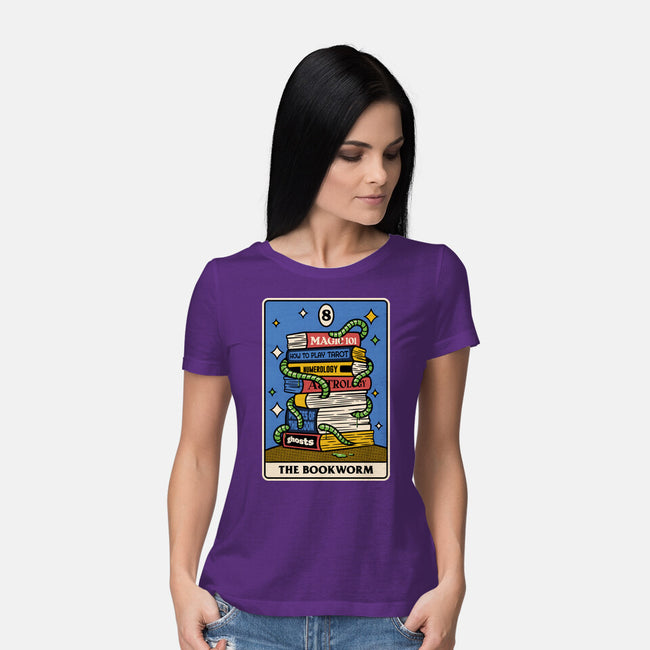 The Bookworm Tarot-Womens-Basic-Tee-tobefonseca