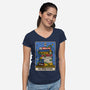 The Bookworm Tarot-Womens-V-Neck-Tee-tobefonseca