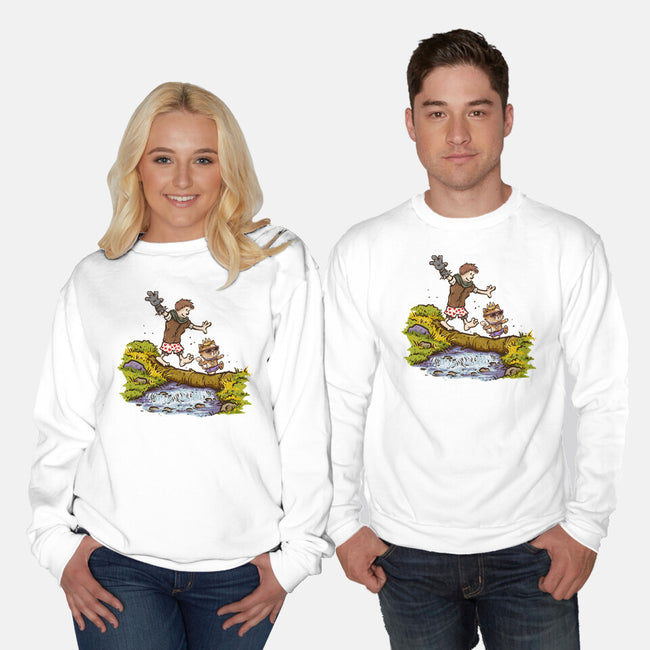 Carl And The Princess-Unisex-Crew Neck-Sweatshirt-kg07