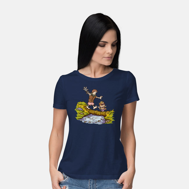 Carl And The Princess-Womens-Basic-Tee-kg07