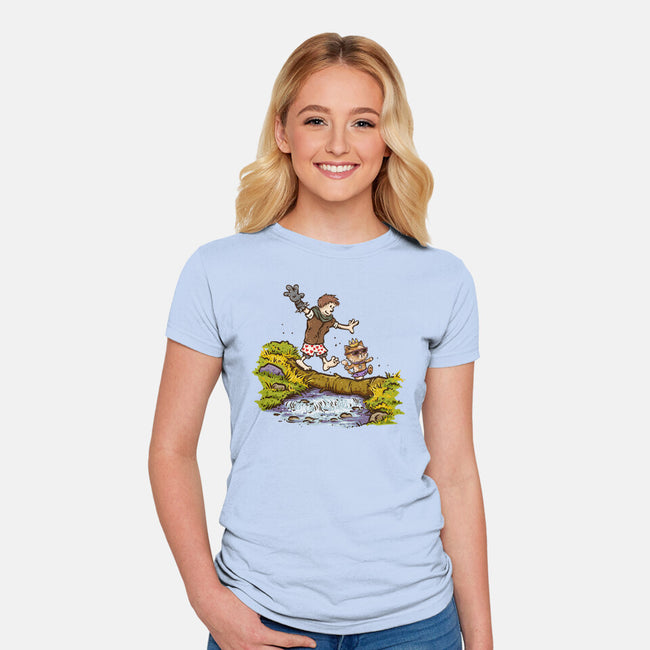 Carl And The Princess-Womens-Fitted-Tee-kg07