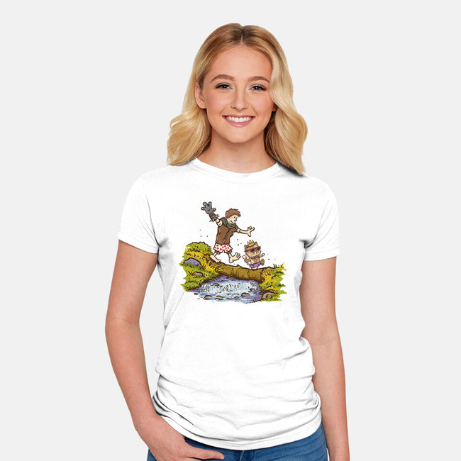 Carl And The Princess-Womens-Fitted-Tee-kg07