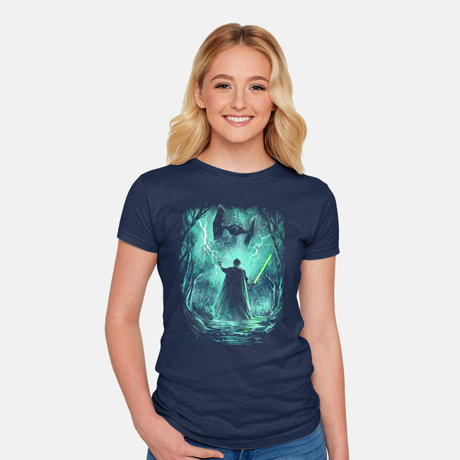 The Jedi Knight-Womens-Fitted-Tee-zascanauta