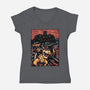 Scream For The Princess-Womens-V-Neck-Tee-glitchygorilla