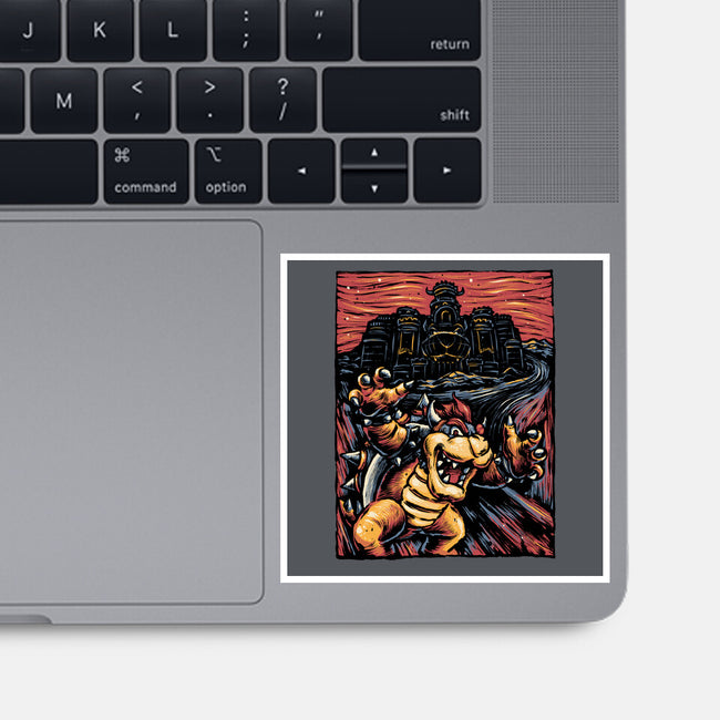Scream For The Princess-None-Glossy-Sticker-glitchygorilla
