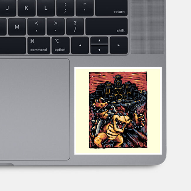 Scream For The Princess-None-Glossy-Sticker-glitchygorilla