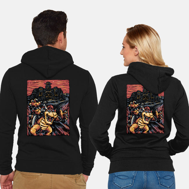 Scream For The Princess-Unisex-Zip-Up-Sweatshirt-glitchygorilla