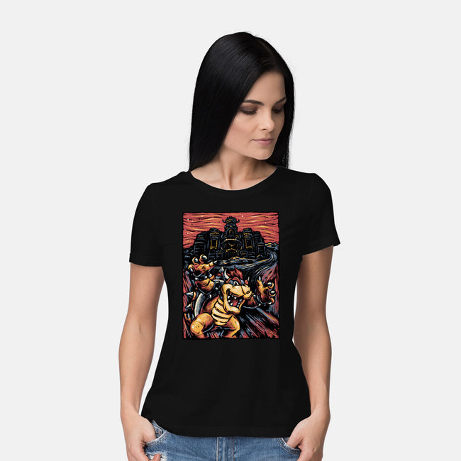 Scream For The Princess-Womens-Basic-Tee-glitchygorilla