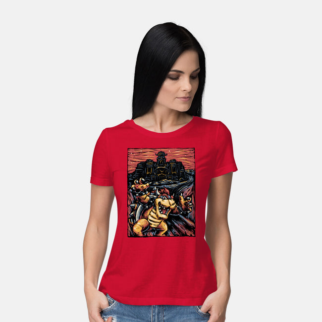 Scream For The Princess-Womens-Basic-Tee-glitchygorilla