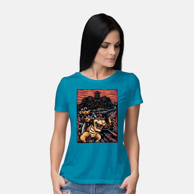 Scream For The Princess-Womens-Basic-Tee-glitchygorilla