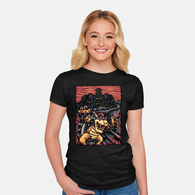 Scream For The Princess-Womens-Fitted-Tee-glitchygorilla