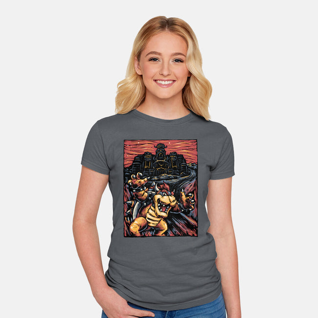 Scream For The Princess-Womens-Fitted-Tee-glitchygorilla