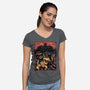 Scream For The Princess-Womens-V-Neck-Tee-glitchygorilla
