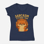 Sarcasm Is How I Hug-Womens-V-Neck-Tee-Trendlory