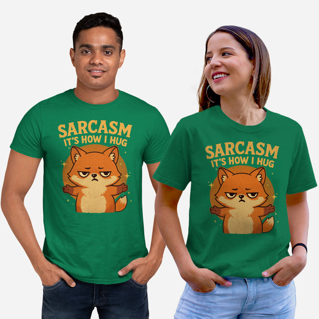 Sarcasm Is How I Hug-Unisex-Basic-Tee-Trendlory
